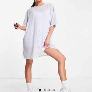 PUMA Women’s Oversized Light Blue Mesh Tshirt Dress